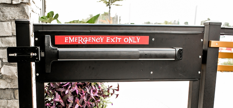 emergency push bar installation in Coachella