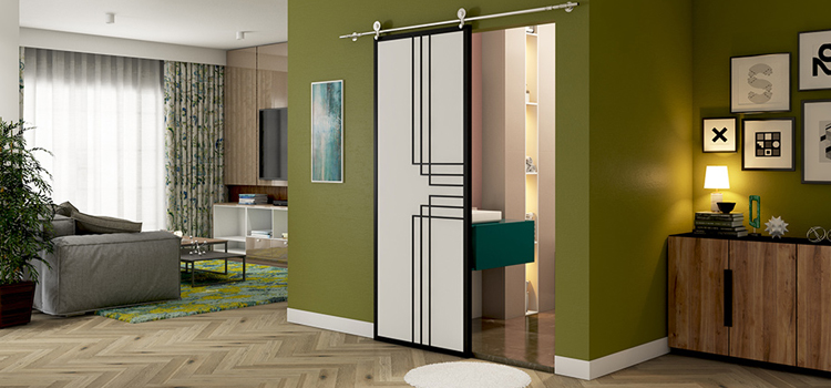 sliding bathroom door installation in Coachella